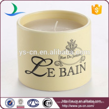 Factory Wholesale Modern Round Decal Ceramic Candle Candle Holder